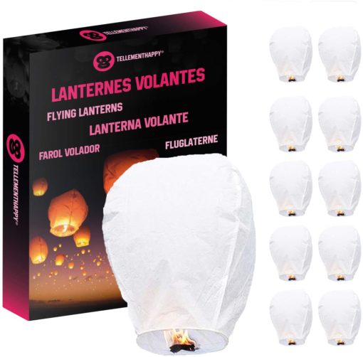 Lanterne Volante Blanche Biodégradable TellementHappy